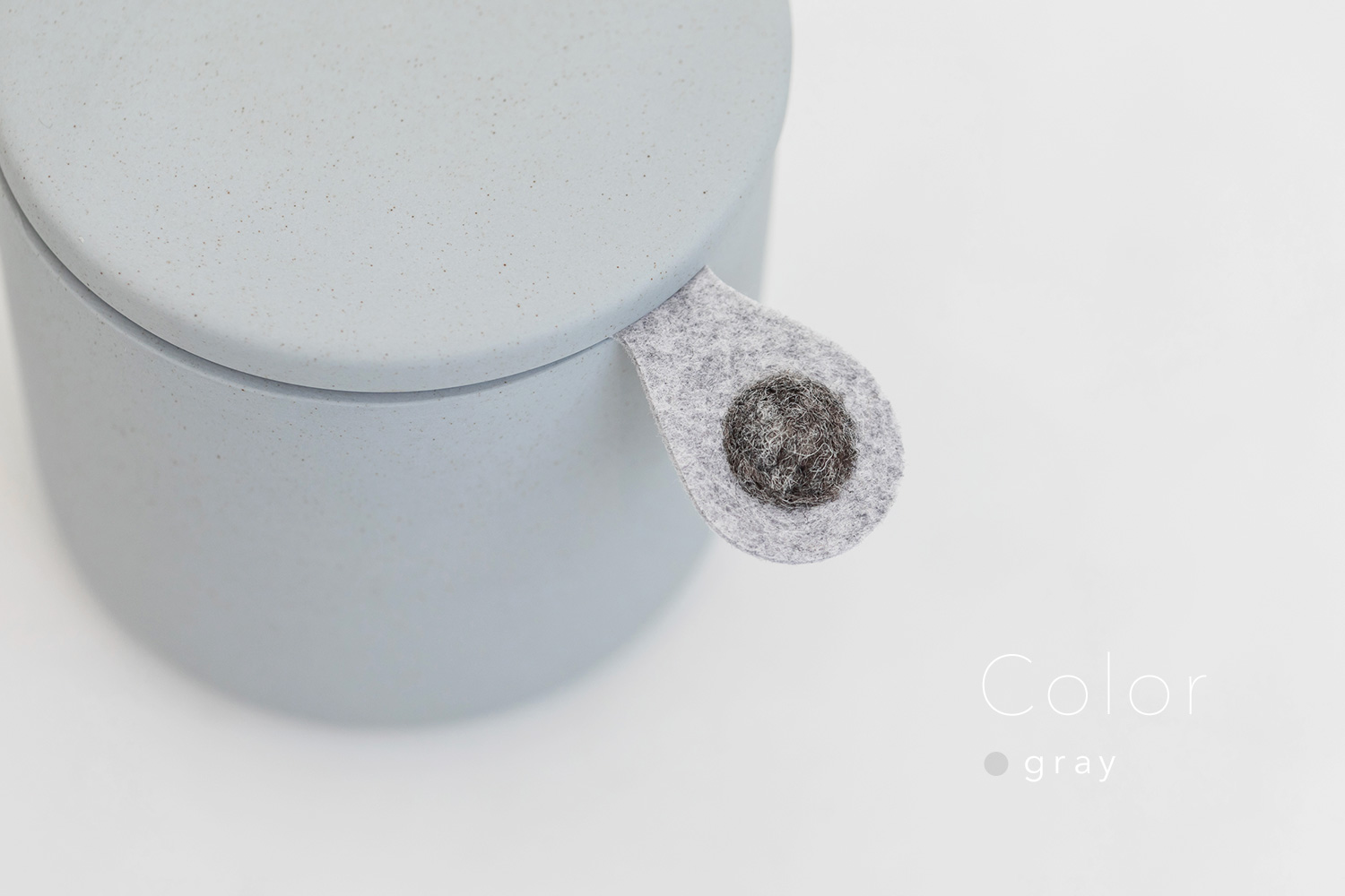 しっぽの骨壷 3寸 【本体：グレー】 うちの子カラー［グレー］_動物・ペットさん専用のお骨壺